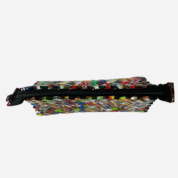 Nahui Ollin | Women's Candy Wrapper Clutch - Picture 4 of 15